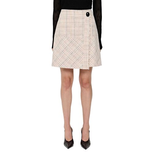 Veronika Maine European Check Tweed Wrap Skirt